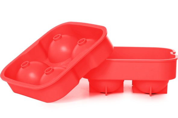 Moule glaçons silicone Boule rouge - 4pces